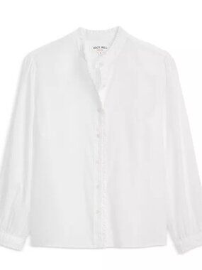 ALEX MILL Ruffled cotton-poplin shirt